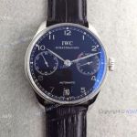Swiss Copy IWC Schaffhausen 7 Days SS Black Leather watch